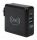 Manhattan 4-in-1 Reiseladegerät und Powerbank 8.000 mAh, Ein kabelloses 5 W-Induktionsladepad, zwei 12 W USB-A-Ports, ein USB-C-Port mit 12 W-Eingang / 15 W-Ausgang, auswechselbare Stecker für EU, UK & US, schwarz