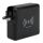 Manhattan 4-in-1 Reiseladegerät und Powerbank 8.000 mAh, Ein kabelloses 5 W-Induktionsladepad, zwei 12 W USB-A-Ports, ein USB-C-Port mit 12 W-Eingang / 15 W-Ausgang, auswechselbare Stecker für EU, UK & US, schwarz