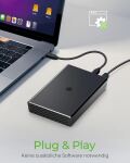 ICY BOX IB-RD2253-C31, externes RAID System für 2x 2,5" SATA HDD zu USB 3.2 Gen 2, RAID 0, 1, SINGLE, LARGE, schwarz