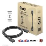 CLUB3D Ultra High Speed HDMI™ Verlängerungskabel 4K120Hz 8K60Hz 48Gbps St./B. 1 m 30AWG