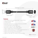 CLUB3D Ultra High Speed HDMI™ Verlängerungskabel 4K120Hz 8K60Hz 48Gbps St./B. 1 m 30AWG