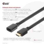 CLUB3D Ultra High Speed HDMI™ Verlängerungskabel 4K120Hz 8K60Hz 48Gbps St./B. 1 m 30AWG