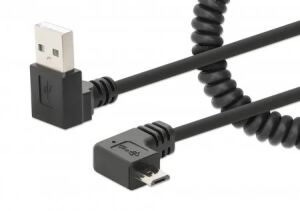 Manhattan 356237 USB Kabel 1 m USB A Micro-USB B Schwarz