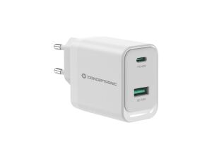 Conceptronic ALTHEA20W45 2-Port 45W GaN USB-PD-Ladegerät, USB-C x 1, USB-A x 1, QC 3.0, PPS, PD 3.0
