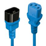 Lindy 30471 Stromkabel Schwarz, Blau 1 m C14-Koppler C13-Koppler