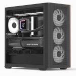 Aerocool D301A Mini Tower Schwarz, Holz