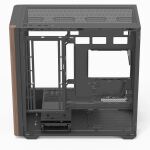 Aerocool D301A Mini Tower Schwarz, Holz
