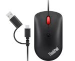 Lenovo 4Y51D20850 Maus Büro Beidhändig USB Typ-C Optisch 2400 DPI