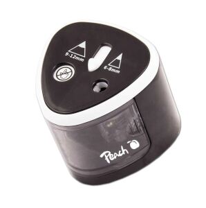 Peach PO102-BK Anspitzer Elektrischer Bleistiftspitzer Schwarz, Weiß
