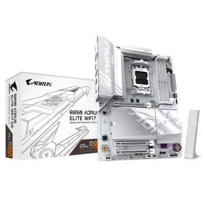 GIGABYTE B850 AORUS ELITE WIFI7 ICE Motherboard - AMD Ryzen 9000 Serie CPUs, 14+2+2 Phasen digitales VRM, bis zu 8200MHz DDR5 (OC), 1xPCIe 5.0 + 2xPCIe 4.0 M.2, 2,5 LAN, WIFI 7, USB 3.2 Gen 2x2