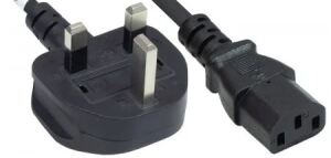 Manhattan Stromkabel, UK-Version, Schwarz, 1,8 m