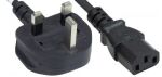 Manhattan Stromkabel, UK-Version, Schwarz, 1,8 m