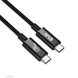 CLUB3D USB4 Gen2x2 Type-C Bi-Directional Cable 4K60Hz, Data 20Gbps, PD 240W(48V/5A) EPR M/M 2m/6.56ft