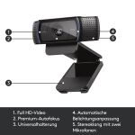 Logitech 960-001055 Webcam 3 MP 1920 x 1080 Pixel USB Schwarz