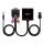 Lindy 38284 Videokabel-Adapter VGA (D-Sub) + 3.5mm HDMI + USB Schwarz