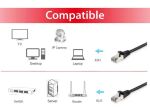Equip Cat.6A S/FTP Patchkabel, 30m, Schwarz