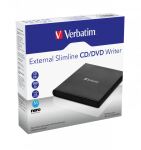 Verbatim External Slimline CD/DVD Writer Optisches Laufwerk DVD±RW Schwarz