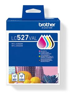 Brother LC527VAL Druckerpatrone 4 Stück(e) Original Schwarz, Cyan, Magenta, Gelb