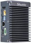 Shuttle Edge PC SPCEL03 , Intel Atom x6413E, 1x HDMI, 2x 2.5G LAN, 1x COM, DIO (4x in, 4x out), 3x USB, 2x M.2, 12-24V, 24/7 Dauerbetrieb, lüfterlos, -20...60°C, inkl. VESA & DIN-RAIL mount