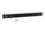 Equip 333319 Stromverteilereinheit (PDU) 6 AC-Ausgänge 1U Schwarz