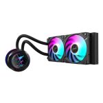 GIGABYTE AORUS WATERFORCE X II 240 AIO Flüssigkeits-CPU-Kühler - 2x120mm ARGB-Lüfter, Vollfarb-LCD, DAISY-CHAIN, kompatibel mit Intel LGA 1851 und AMD AM5