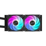 GIGABYTE AORUS WATERFORCE X II 240 AIO Flüssigkeits-CPU-Kühler - 2x120mm ARGB-Lüfter, Vollfarb-LCD, DAISY-CHAIN, kompatibel mit Intel LGA 1851 und AMD AM5