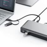 ALOGIC DUPRDX2-100 laptop-dockingstation & portreplikator Kabelgebunden USB 3.2 Gen 1 (3.1 Gen 1) Type-C Schwarz, Grau