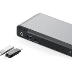 ALOGIC DUPRDX2-100 laptop-dockingstation & portreplikator Kabelgebunden USB 3.2 Gen 1 (3.1 Gen 1) Type-C Schwarz, Grau