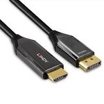 Lindy 40932 Videokabel-Adapter 3 m DisplayPort HDMI Schwarz