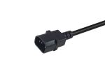 Equip 112170 Stromkabel Schwarz 1,8 m C14-Koppler C15-Koppler