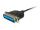 Equip USB auf Parallel adapter kable, schwarz