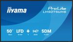iiyama LH5075UHS-B2AG Signage-Display Digital Signage Flachbildschirm 125,7 cm (49.5") LCD WLAN 500 cd/m² 4K Ultra HD Schwarz Eingebauter Prozessor Android 24/7