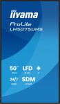 iiyama LH5075UHS-B2AG Signage-Display Digital Signage Flachbildschirm 125,7 cm (49.5") LCD WLAN 500 cd/m² 4K Ultra HD Schwarz Eingebauter Prozessor Android 24/7