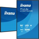 iiyama LH5075UHS-B2AG Signage-Display Digital Signage Flachbildschirm 125,7 cm (49.5") LCD WLAN 500 cd/m² 4K Ultra HD Schwarz Eingebauter Prozessor Android 24/7