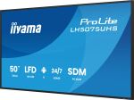 iiyama LH5075UHS-B2AG Signage-Display Digital Signage Flachbildschirm 125,7 cm (49.5") LCD WLAN 500 cd/m² 4K Ultra HD Schwarz Eingebauter Prozessor Android 24/7