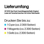 HP 201X 3er-Pack Cyan/Magenta/Gelb Original LaserJet Tonerkartuschen mit hoher Reichweite