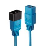 Lindy 30122 Stromkabel Blau 3 m C19-Koppler C20-Koppler
