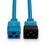 Lindy 30122 Stromkabel Blau 3 m C19-Koppler C20-Koppler
