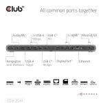 CLUB3D CSV-2541 laptop-dockingstation & portreplikator Andocken USB 3.2 Gen 1 (3.1 Gen 1) Type-C Schwarz
