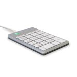 R-Go Tools Tastatur R-Go Numpad Break, ergonomischer Ziffernblock mit Pausensoftware, kabelgebunden, weiß
