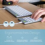 R-Go Tools Tastatur R-Go Numpad Break, ergonomischer Ziffernblock mit Pausensoftware, kabelgebunden, weiß