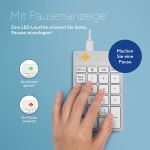 R-Go Tools Tastatur R-Go Numpad Break, ergonomischer Ziffernblock mit Pausensoftware, kabelgebunden, weiß