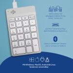 R-Go Tools Tastatur R-Go Numpad Break, ergonomischer Ziffernblock mit Pausensoftware, kabelgebunden, weiß