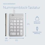 R-Go Tools Tastatur R-Go Numpad Break, ergonomischer Ziffernblock mit Pausensoftware, kabelgebunden, weiß