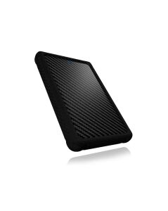 ICY BOX IB-223U3a-B; Ext. Gehäuse f. 2,5" SATA HDD zu USB3.0 Interface, schraubenlos, mit silicon protector, schwarz