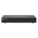 Techly IDATA-DP-KVM4 Tastatur/Video/Maus (KVM)-Switch Rack-Einbau Schwarz