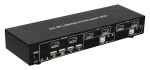 Techly IDATA-DP-KVM4 Tastatur/Video/Maus (KVM)-Switch Rack-Einbau Schwarz