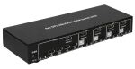 Techly IDATA-DP-KVM4 Tastatur/Video/Maus (KVM)-Switch Rack-Einbau Schwarz