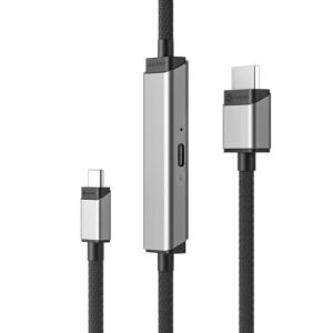 ALOGIC ULCHDPD02-SGR Videokabel-Adapter 2 m USB Typ-C HDMI Schwarz, Grau