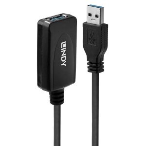 Lindy 43155 USB Kabel USB 3.2 Gen 1 (3.1 Gen 1) 5 m USB A 5 Gbit/s Schwarz